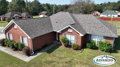 AFTER-ROOF-REPLACEMENT-103-LADY-SLIPPER-BEND-HARVEST-ALABAMA-35749-LANDMARK-WEATHERED-WOOD-min-scaled