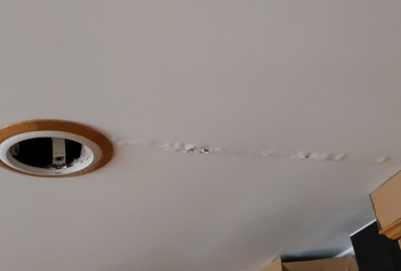 leak crack in interior roofing
