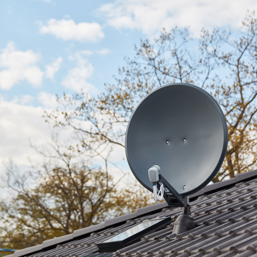 Satellite Dish on house