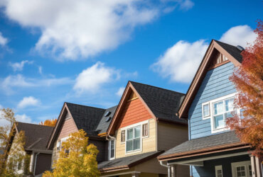 Shingle roofing houses