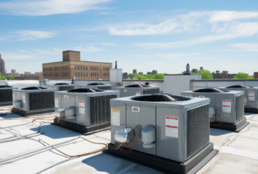 Commercial Ac compressor roof