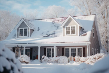 wooden snow house