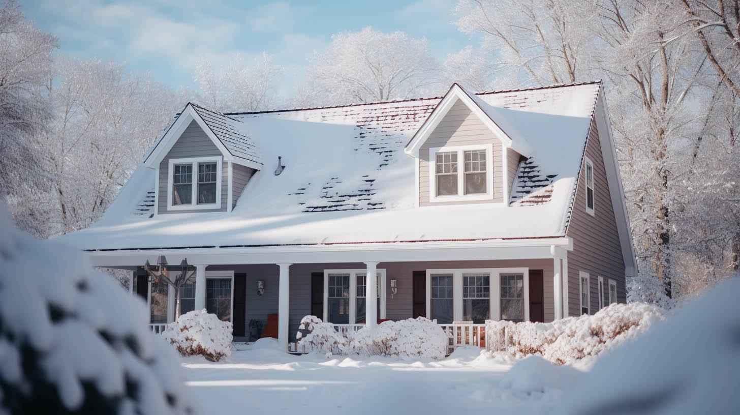 wooden snow house