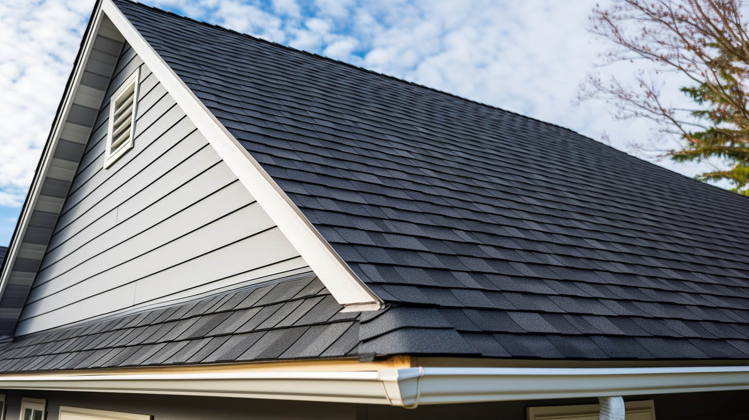 Shingle roof side view