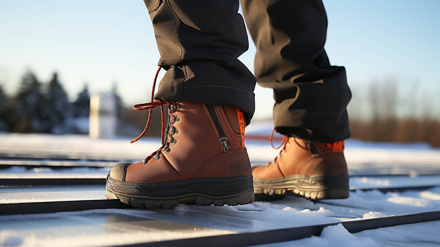 person standing on a snow covered surface