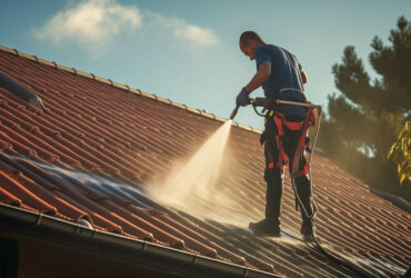 Pressure roof Washing