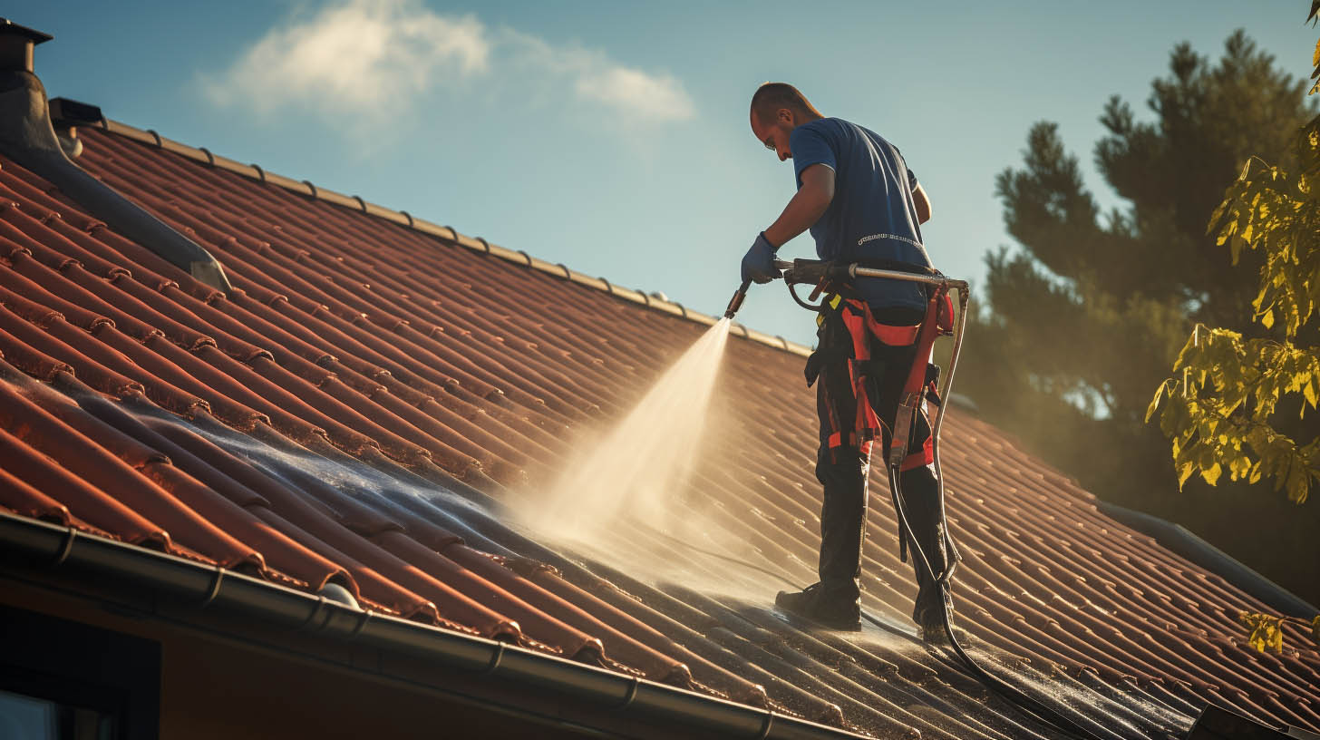 Pressure roof Washing