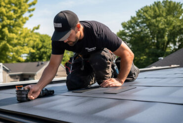 installing a dark-colored roof