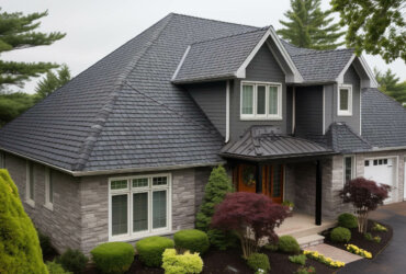 Shingle roofing house