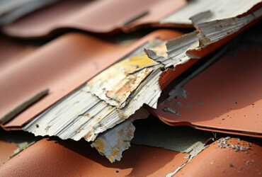 attic red tiled roof with attic window