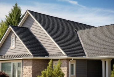 Black Shingle siding house