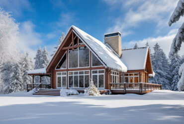 Snow-covered house in alabama