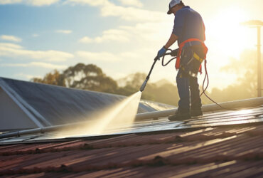 Washing the roof