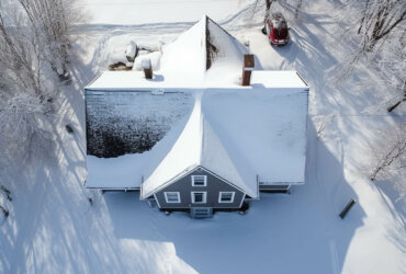 House covered with snow in Hunstville