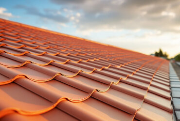 Tile Roofing installation work