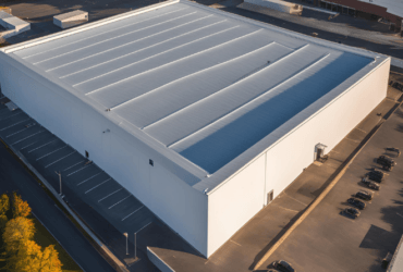 after Flat roof repair on a Huntsville Alabama commercial building