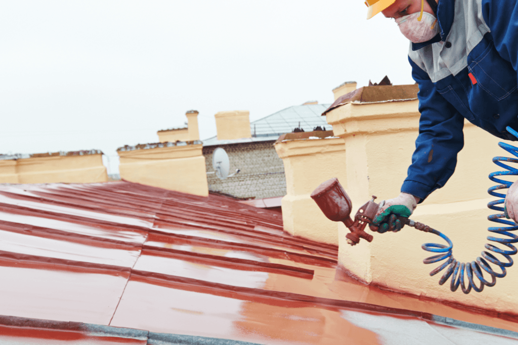 Professional roof coating installation process