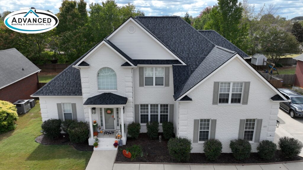 Completed roof replacement on a home in Huntsville AL