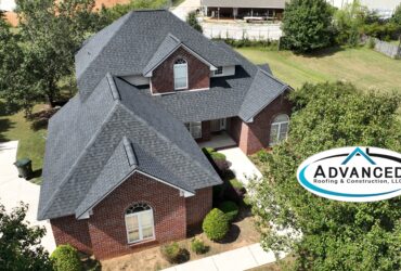 Restored roof surface on a Madison Alabama home after roof repair Madison