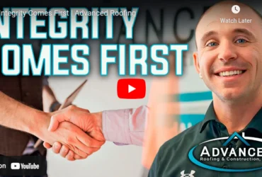 Smiling man with handshake and 'Integrity Comes First' text