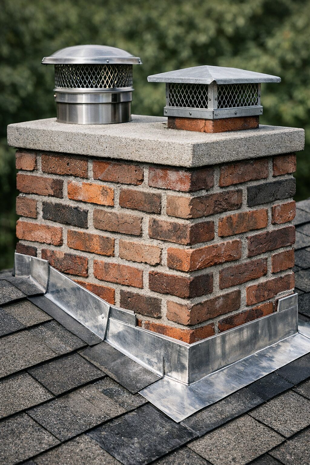 Finished Brick Chimney